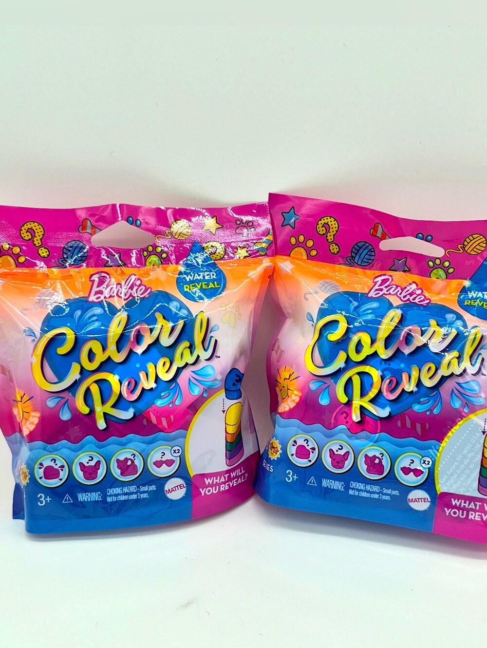 💖 Barbie Color Reveal Pet Series Mystery Blind Bag 2-Pack NEW Sealed 💖